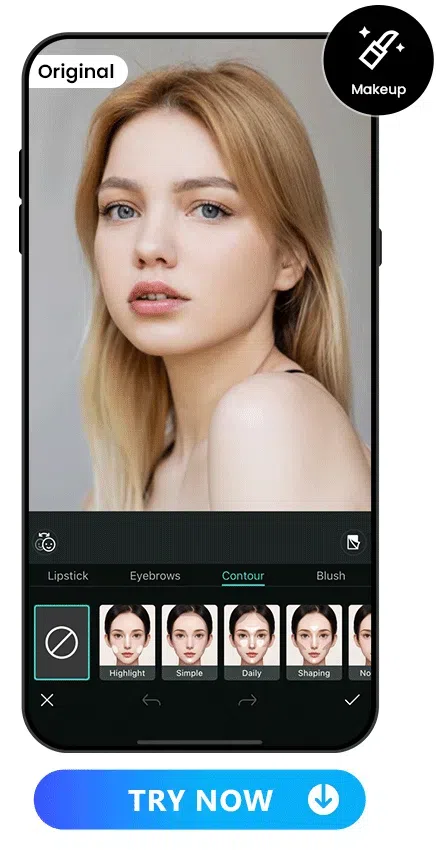 apply daily contour style to a woman's photo